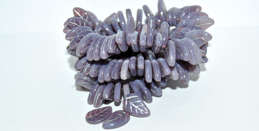 Czech Glass Pressed Beads Leaf, (21300 54201), Glass, Czech Republic