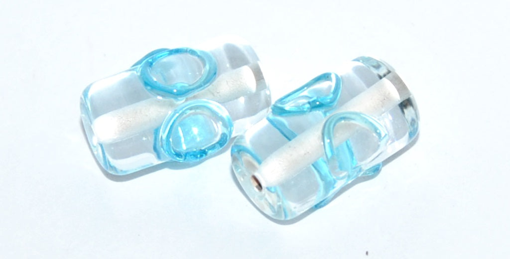 Czech Glass Hand Made Roller Tube Lampwork Beads, (R), Glass, Czech Republic