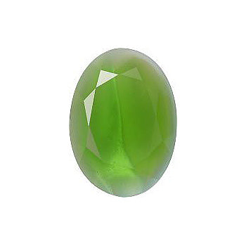 Oval Faceted Pointed Back (Doublets) Crystal Glass Stone, Light Green 6 Milky Colours (04030-50230-K), Czech Republic