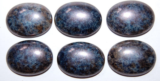 Cabochon Oval Flat Back, (), Glass, Czech Republic