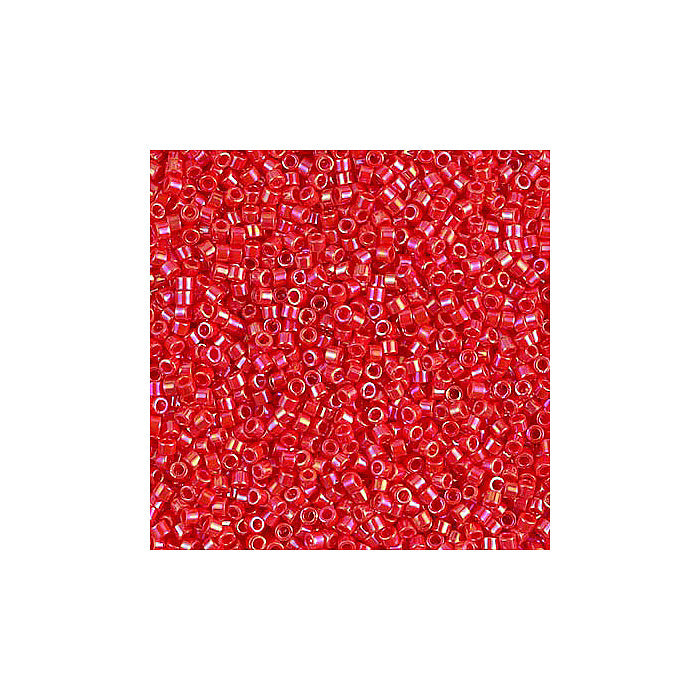 Miyuki Delica Rocailles Seed Beads Opaque Coral Ab Glass Japan