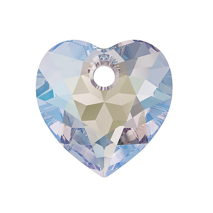 SWAROVSKI CRYSTALS pendant Heart Cut 6432 crystal stone with hole Crystal Shimmer Effect Glass Austria