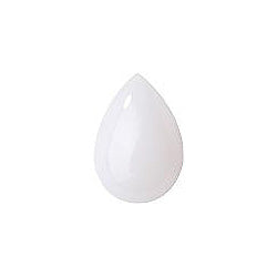 Pear Cabochons Flat Back Crystal Glass Stone, White 12 Milky Colours (01000), Czech Republic