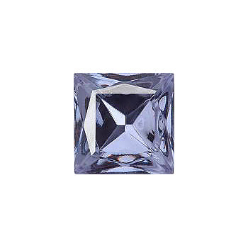 Square Faceted Pointed Back (Doublets) Crystal Glass Stone, Violet 6 Transparent With Aluminium (20210-Al), Czech Republic