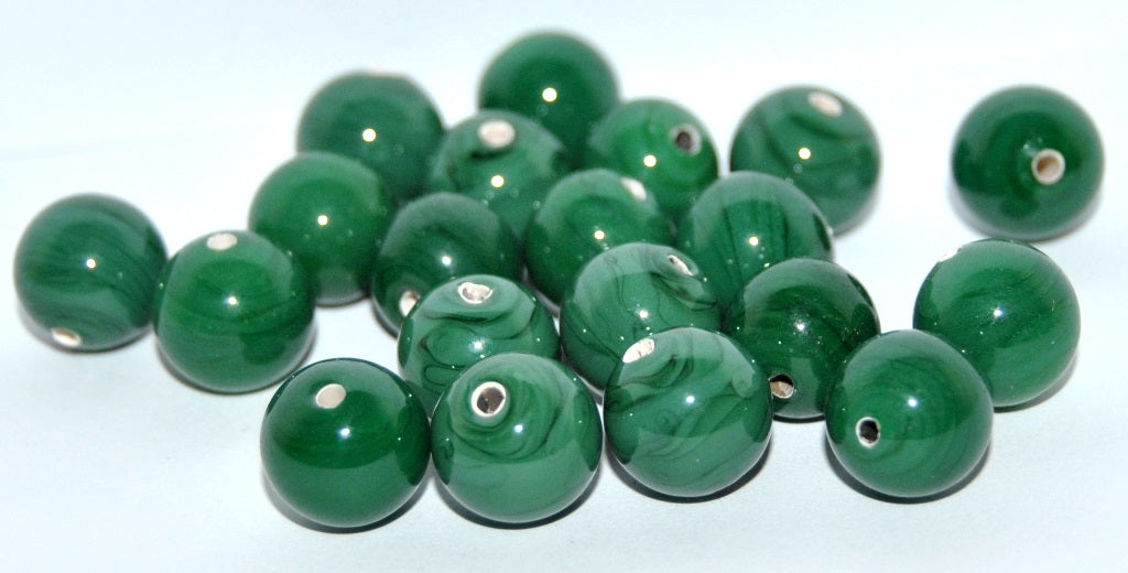 Czech Glass Hand Made Round Lampwork Beads, (H), Glass, Czech Republic