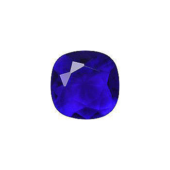 Rounded Square Faceted Pointed Back (Doublets) Crystal Glass Stone, Blue 2 Transparent (30090), Czech Republic