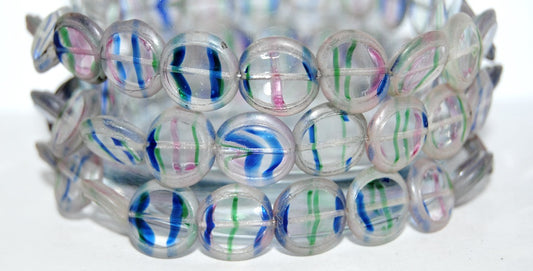 Table Cut Round Beads Eskooko, 8006 Luster Cream (8006 14401), Glass, Czech Republic