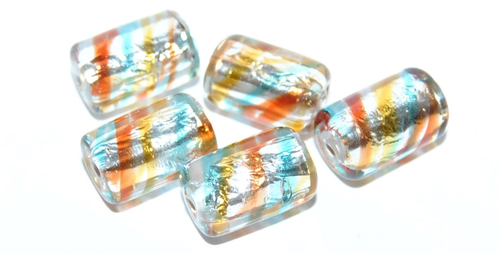 Czech Glass Hand Made Roller Tube Lampwork Beads, (R), Glass, Czech Republic