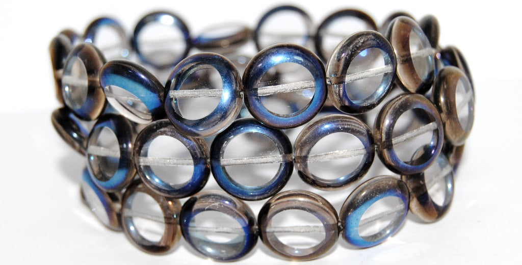 Table Cut Round Beads With Round, Crystal Marea B (30 Marea B), Glass, Czech Republic