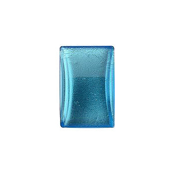 Rectangle Cabochons Flat Back Crystal Glass Stone, Blue 10 With Silver (60039), Czech Republic