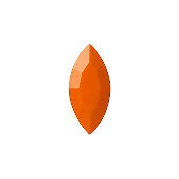 Navette Faceted Pointed Back (Doublets) Crystal Glass Stone, Orange 3 Opaque (93130), Czech Republic