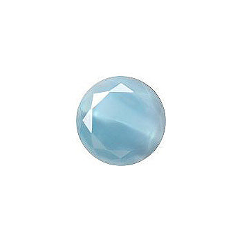 Round Faceted Pointed Back (Doublets) Crystal Glass Stone, Aqua Blue 5 Milky Colours (04030-60000-K), Czech Republic