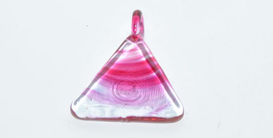 Czech Glass Hand Made Triangle Lampwork Pendant, (3630 C), Glass, Czech Republic