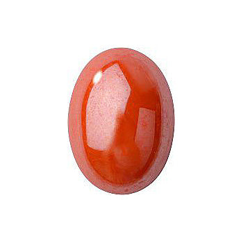 Oval Cabochons Flat Back Crystal Glass Stone, Orange 4 Opaque With Blue Hematite (93142-Bh), Czech Republic