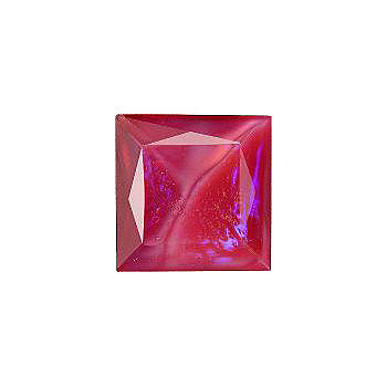 Square Faceted Pointed Back (Doublets) Crystal Glass Stone, Pink 24 Mexico Opals (16915), Czech Republic