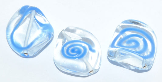 Leaf Lampwork Glass Handmade Beads, (K), Glass, Czech Republic