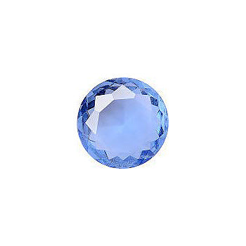 Round Faceted Pointed Back (Doublets) Crystal Glass Stone, Aqua Blue 10 Transparent (30010), Czech Republic