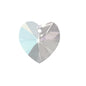 SWAROVSKI ELEMENTS pendant HEART 6228 crystal stone with hole Crystal Shimmer Glass Austria