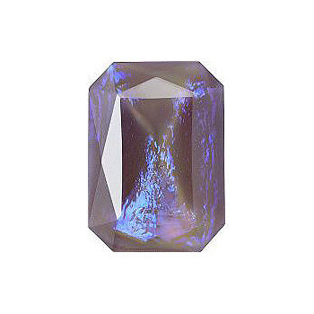 Octagon Faceted Pointed Back (Doublets) Crystal Glass Stone, Violet 8 Mexico Opals (16216), Czech Republic