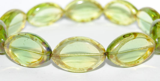 Table Cut Oval Beads Roach, (57801 43400), Glass, Czech Republic