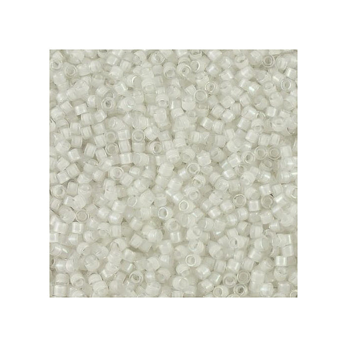 Miyuki Delica Rocailles Seed Beads Inside Dyed White Ab Glass Japan