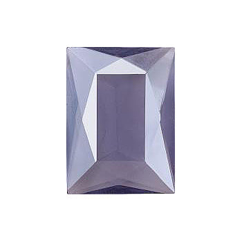 Rectangle Faceted Pointed Back (Doublets) Crystal Glass Stone, Violet 6 Transparent With Blue Hematite (20500-Bh), Czech Republic