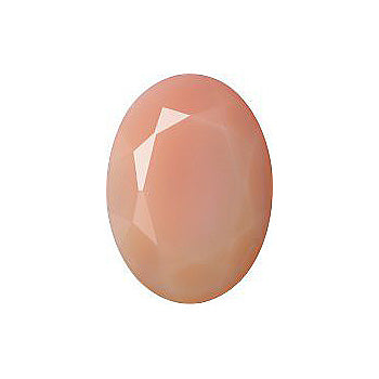 Oval Faceted Flat Back Crystal Glass Stone, Nude 1 Opaque (71100-B), Czech Republic
