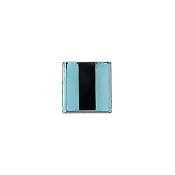 Rectangle Faceted Flat Back Crystal Glass Stone, Aqua Blue 12 Transparent With Aluminium (30330-Al), Czech Republic