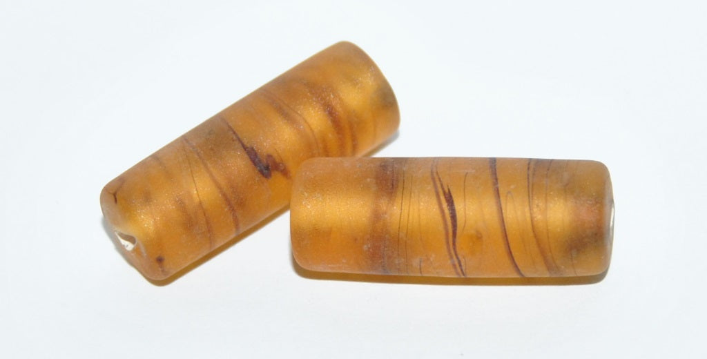 Czech Glass Hand Made Roller Tube Lampwork Beads, (228 F), Glass, Czech Republic