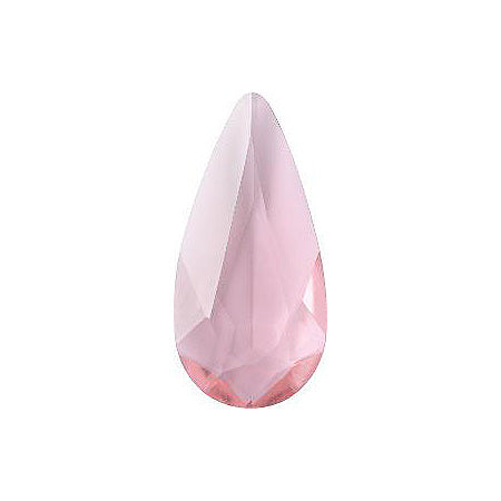 Pear Faceted Pointed Back (Doublets) Crystal Glass Stone, Pink 6 Transparent (70200-L), Czech Republic