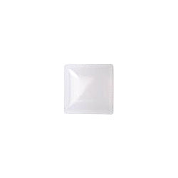 Square Cabochons Flat Back Crystal Glass Stone, White 10 Milky Colours (01000), Czech Republic