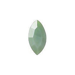 Navette Faceted Pointed Back (Doublets) Crystal Glass Stone, Green 2 Opaque (53100), Czech Republic