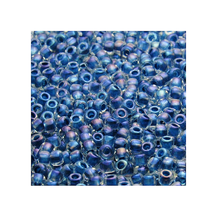 Rocailles TOHO seed beads Inside Color Luster Crystal Capri Blue Lined (#188) Glass Japan
