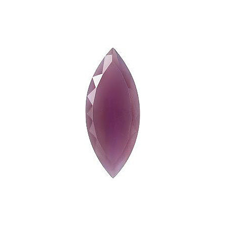 Navette Faceted Pointed Back (Doublets) Crystal Glass Stone, Violet 14 Milky Colours (04030-20040-K), Czech Republic