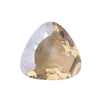 Triangle Faceted Pointed Back (Doublets) Crystal Glass Stone, Yellow 4 Transparent With Honey (000300-Ho), Czech Republic