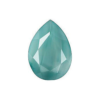 Pear Faceted Pointed Back (Doublets) Crystal Glass Stone, Turquoise 5 Pearl Colours (06404), Czech Republic