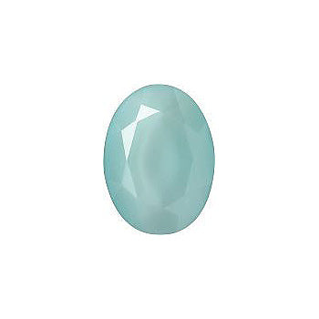 Oval Faceted Pointed Back (Doublets) Crystal Glass Stone, Turquoise 4 Pearl Colours (05401), Czech Republic