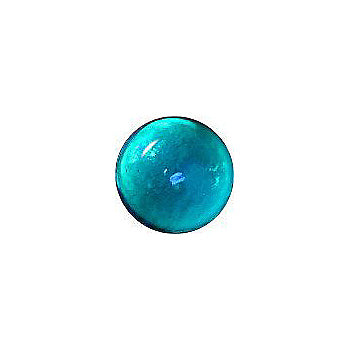Round Cabochons Flat Back Crystal Glass Stone, Green 1 Mexico Opals (Mex-28), Czech Republic