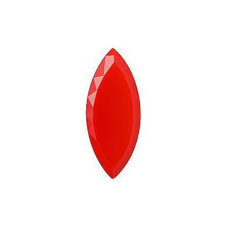Navette Faceted Pointed Back (Doublets) Crystal Glass Stone, Red 4 Opaque (93180), Czech Republic