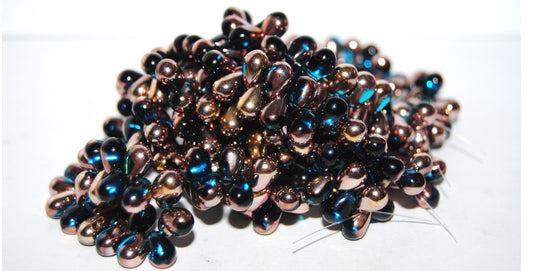 Pear Drop Pressed Glass Beads, (60070 27101), Glass, Czech Republic