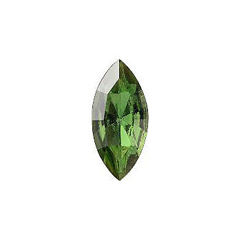 Navette Faceted Pointed Back (Doublets) Crystal Glass Stone, Light Green 8 Transparent With Chrome (50590-Chr), Czech Republic