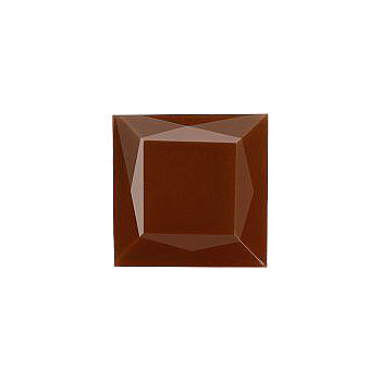 Square Faceted Pointed Back (Doublets) Crystal Glass Stone, Brown 1 Opaque (14030), Czech Republic