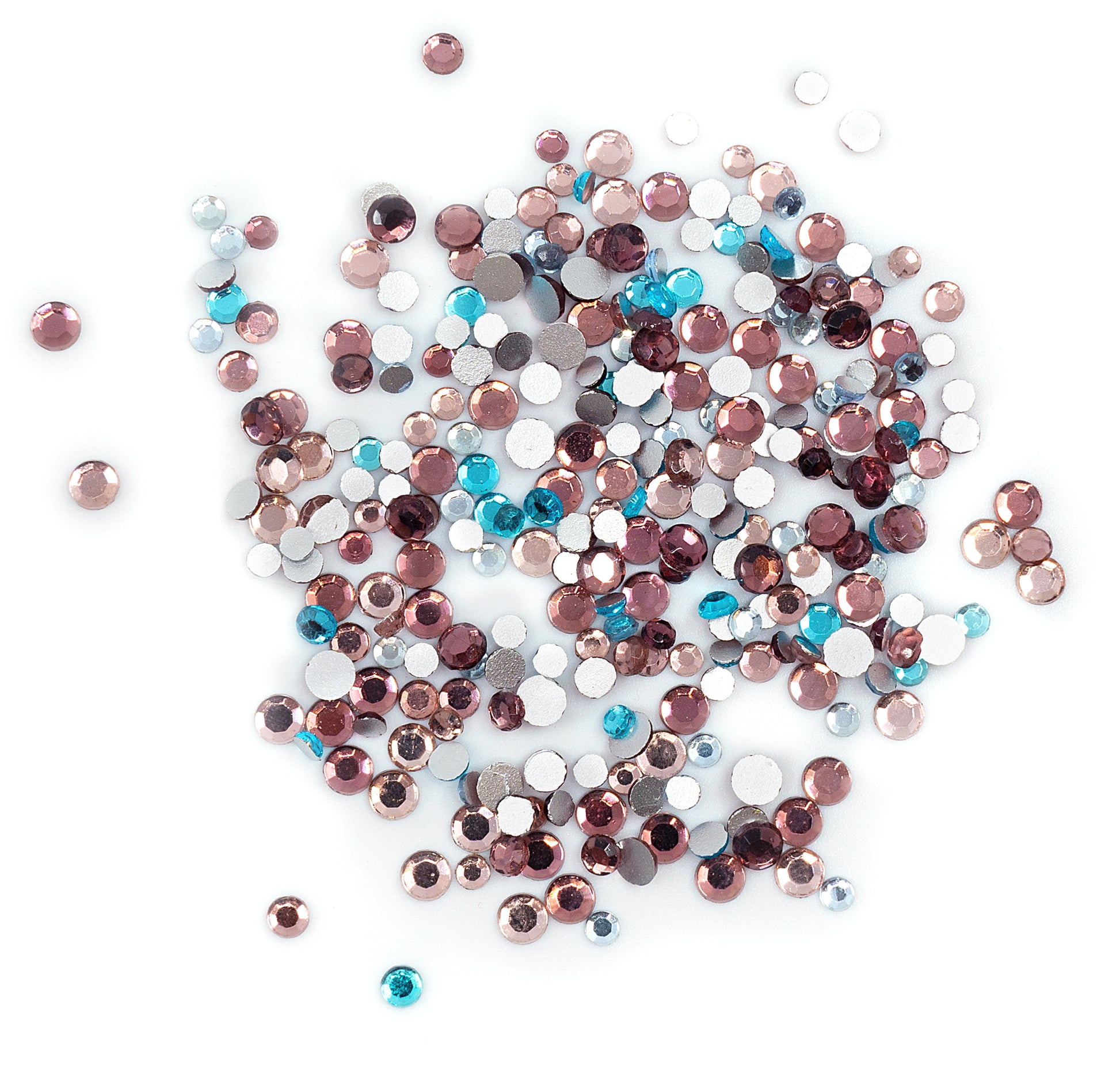 Surprise Mix of Small Flat Back Glass Rhinestone Crystals approx. 3-6mm (SS12-SS28) for jewelry and nail design