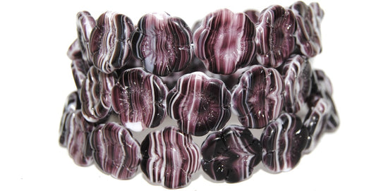 Round Flat Flower Pressed Glass Beads, 25000 (25000), Glass, Czech Republic