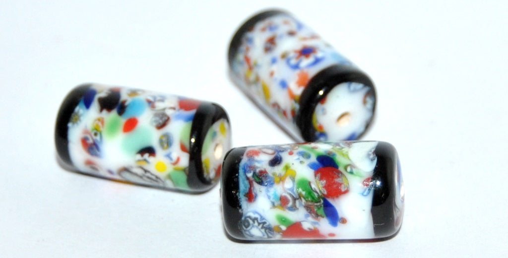 Czech Glass Hand Made Roller Tube Lampwork Beads, (1810 H), Glass, Czech Republic