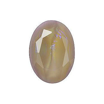 Oval Faceted Pointed Back (Doublets) Crystal Glass Stone, Violet 4 Mexico Opals (16215), Czech Republic