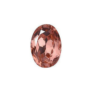 Oval Faceted Pointed Back (Doublets) Crystal Glass Stone, Pink 9 Transparent With Aluminium (70120-Al), Czech Republic