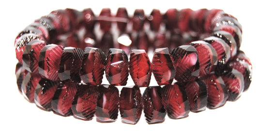 Faceted Cathedral Fire Polished Glass Beads, 6708 (6708), Glass, Czech Republic