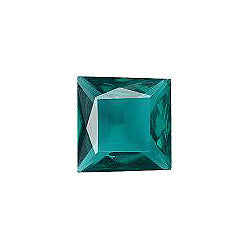 Square Faceted Pointed Back (Doublets) Crystal Glass Stone, Green 2 Transparent (60240), Czech Republic