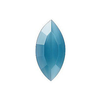 Navette Faceted Pointed Back (Doublets) Crystal Glass Stone, Aqua Blue 13 Milky Colours (64000-60020-K), Czech Republic
